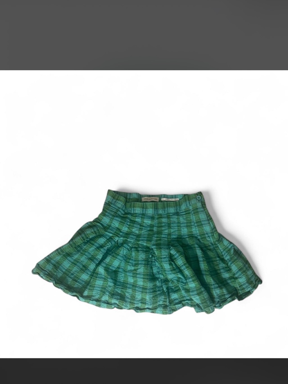 Urban Outfitters Green Plaid Flared Women's Skirt